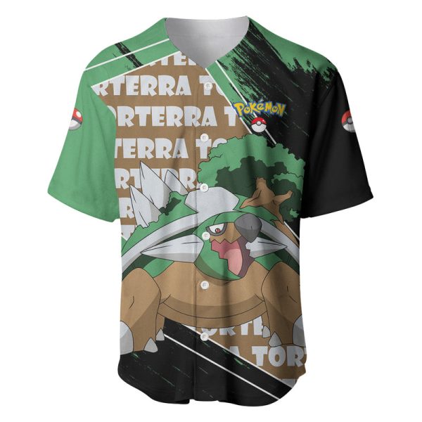 Torterra - Pokemon Baseball Jersey Anime Style For Men and Women Jezsport.com