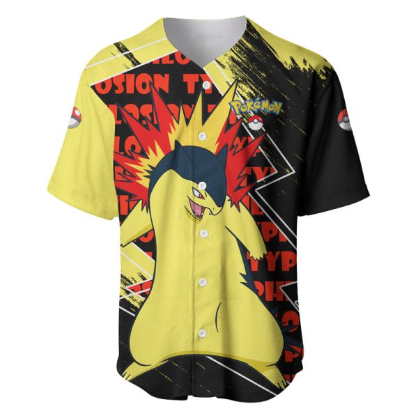 Typhlosion - Pokemon Baseball Jersey Anime Style For Men and Women Jezsport.com