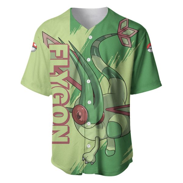 Flygon - Pokemon Baseball Jersey Anime Style For Men and Women Jezsport.com