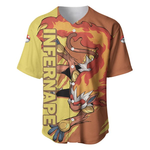 Infernape - Pokemon Baseball Jersey For Men and Women Jezsport.com