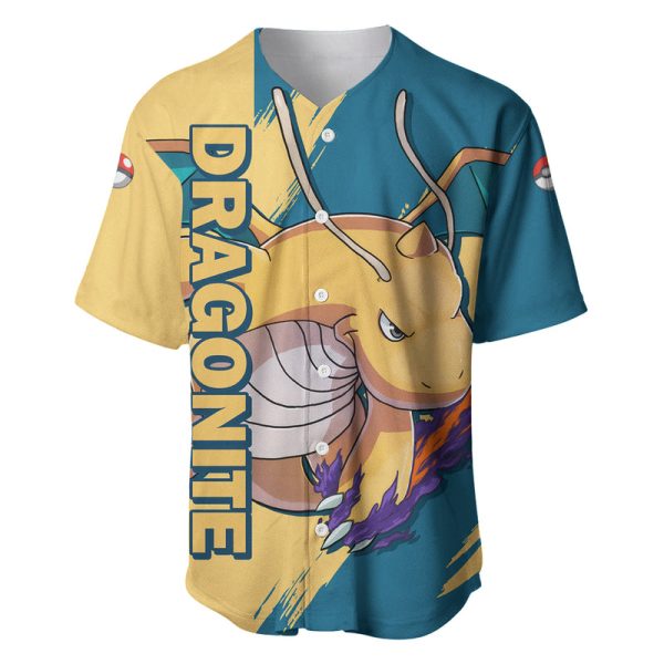 Dragonite - Pokemon Baseball Jersey For Men and Women Jezsport.com