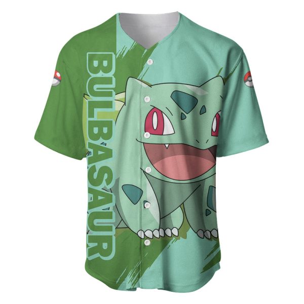 Bulbasaur - Pokemon Baseball Jersey For Men and Women Jezsport.com