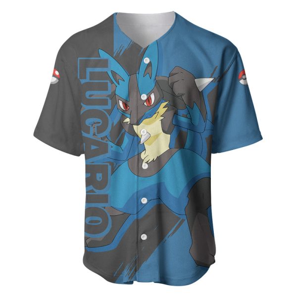 Lucario - Anime Pokemon Baseball Jersey For Men and Women Jezsport.com