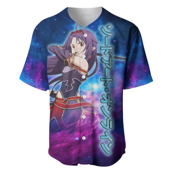 Yuuki Baseball Jersey Sword Art Galaxy Style For Men and Women Jezsport.com