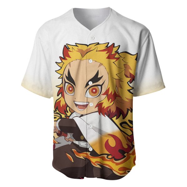 Rengoku Baseball Jersey Demon Slayer Funny Style For Men and Women Jezsport.com