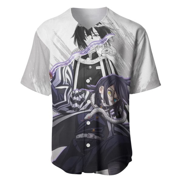 Obanai Iguro Baseball Jersey Demon Slayer For Men and Women Jezsport.com