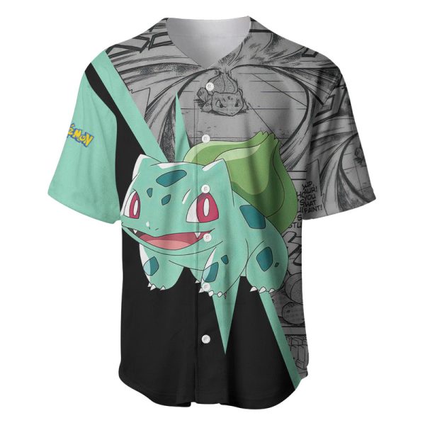 Bulbasaur Pokemon Baseball Jersey Anime Mix Manga For Men and Women Jezsport.com