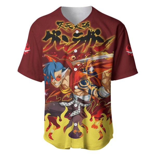 Kamina Baseball Jersey Tengen Toppa Gurren Lagann For Men and Women Jezsport.com