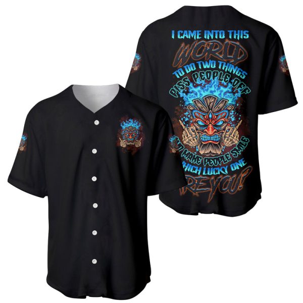 Which Lucky One Are You Skull Tiki Baseball Jersey For Men and Women Jezsport.com