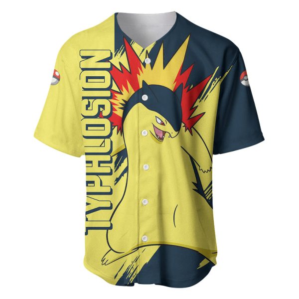 Typhlosion - Pokemon Baseball Jersey Anime Style For Men and Women Jezsport.com