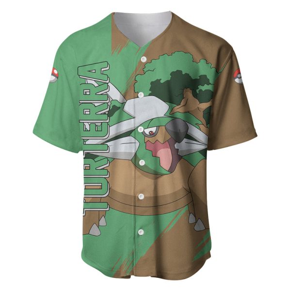 Torterra - Pokemon Baseball Jersey Anime Style For Men and Women Jezsport.com