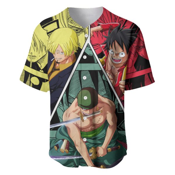 Luffy X Sanji X Zoro - One Piece Baseball Jersey Anime Style For Men and Women Jezsport.com