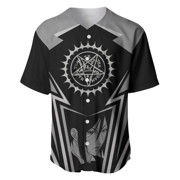 Black Butler Kuroshitsuji Baseball Jersey Anime Style For Men and Women Jezsport.com