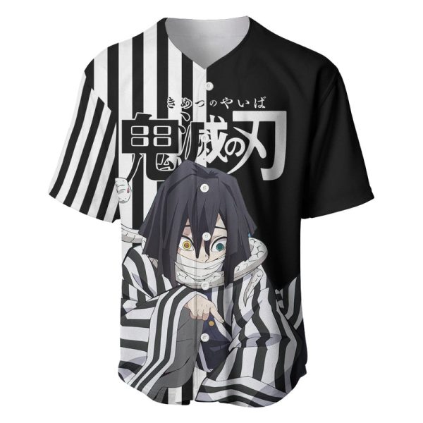 Obanai Iguro Baseball Jersey Demon Slayer For Men and Women Jezsport.com