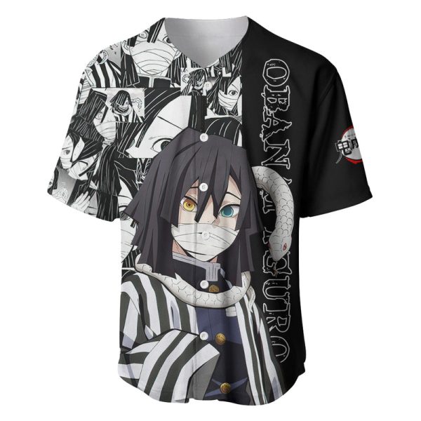 Obanai Iguro Baseball Jersey Demon Slayer For Men and Women Jezsport.com