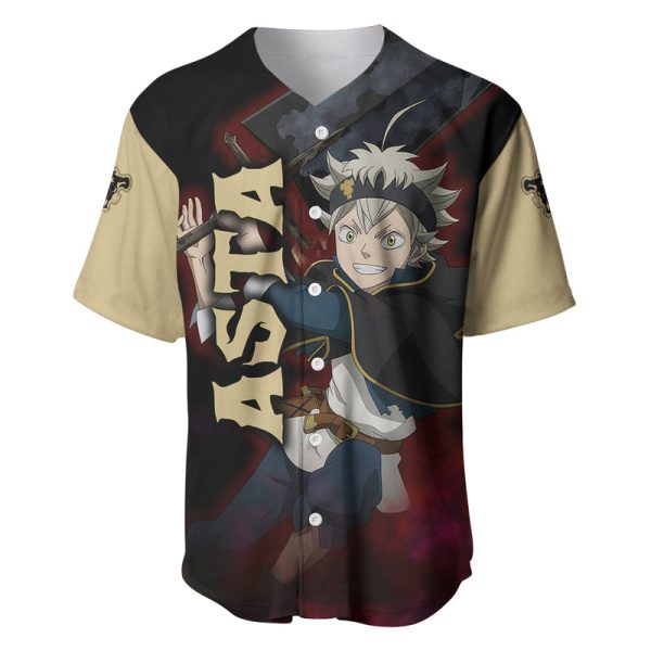 Black Bull Devil Asta - Anime Baseball Jersey Black Clover Anime For Men and Women Jezsport.com