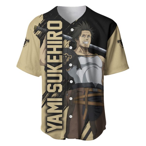 Black Bull Yami Sukehiro Baseball Jersey Black Clover Anime For Men and Women Jezsport.com