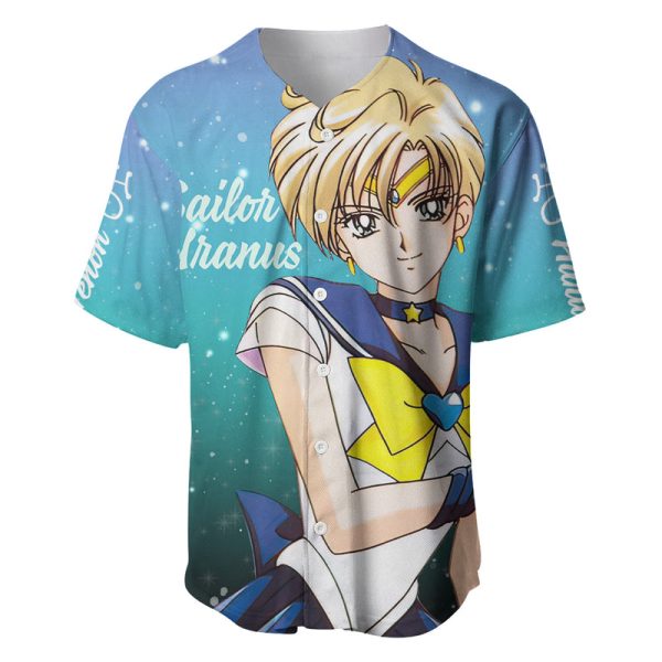 Haruka Tenoh Baseball Jersey Sailor Uranus Sailor Moon Anime For Men and Women Jezsport.com