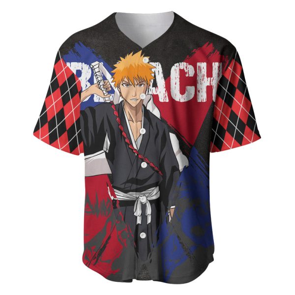 Ichigo Kurosaki Baseball Jersey Anime Style For Men and Women Jezsport.com