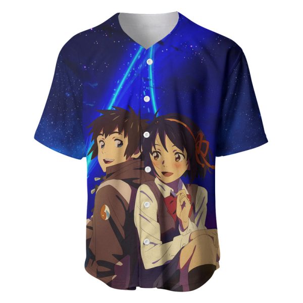 Your Name Movie Baseball Jersey Anime Mix Galaaxy Style For Men and Women Jezsport.com