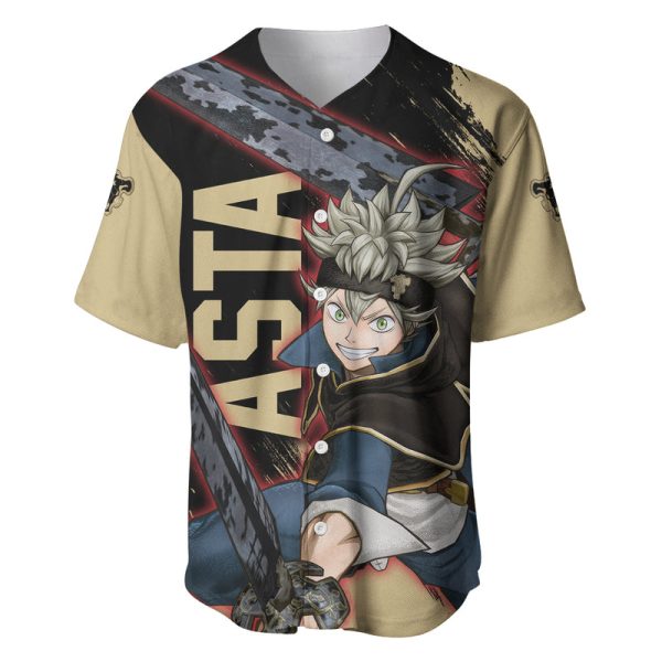 Black Bull Asta Baseball Jersey Black Clover Anime For Men and Women Jezsport.com