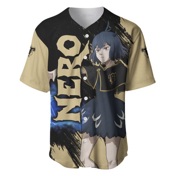 Black Bull Nero Baseball Jersey Black Clover Anime For Men and Women Jezsport.com