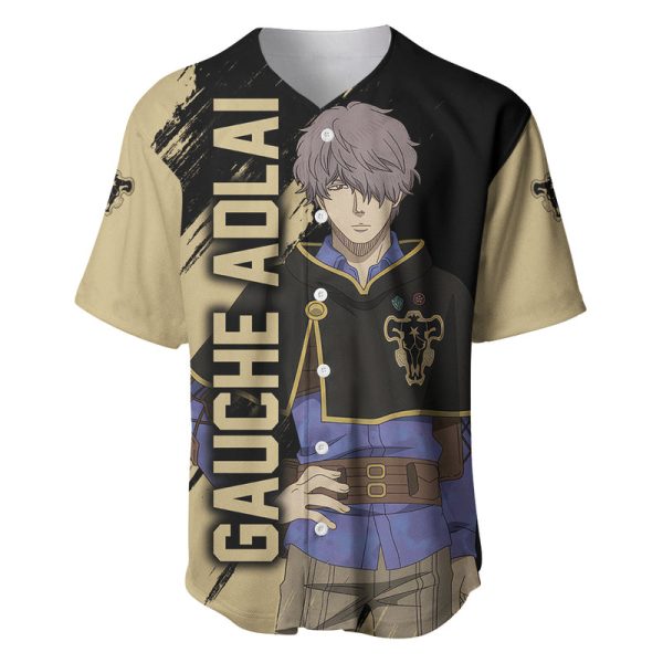 Black Bull Gauche Adlai Baseball Jersey Black Clover Anime For Men and Women Jezsport.com