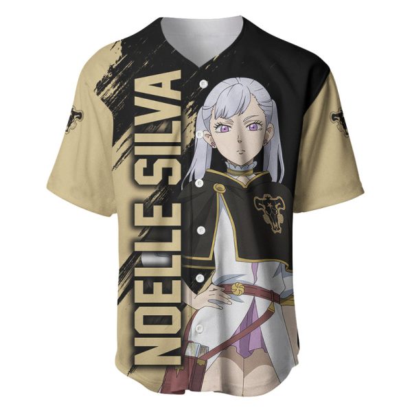 Black Bull Noelle Silva Baseball Jersey Black Clover Anime For Men and Women Jezsport.com