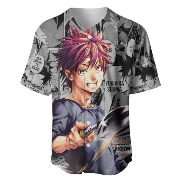 Shokugeki no Soma Baseball Jersey Yukihira Souma Anime For Men and Women Jezsport.com