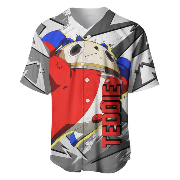 Teddie Persona Baseball Jersey Anime Mix Polygon Cyber Style For Men and Women Jezsport.com