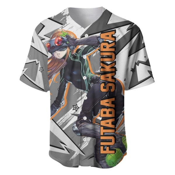 Futaba Sakura Persona Baseball Jersey Anime Mix Polygon Cyber Style For Men and Women Jezsport.com