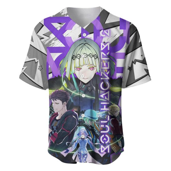 Soul Hackers 2 Persona Baseball Jersey Anime Mix Polygon Cyber Style For Men and Women Jezsport.com