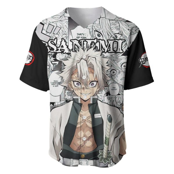 Sanemi Shinazugawa Baseball Jersey Demon Slayer Anime Style For Men and Women Jezsport.com