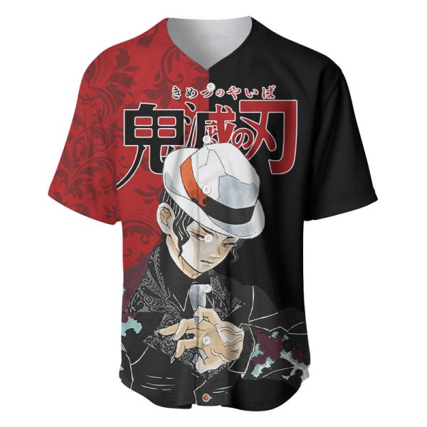 Muzan Kibutsuji Baseball Jersey Demon Slayer Anime Style For Men and Women Jezsport.com