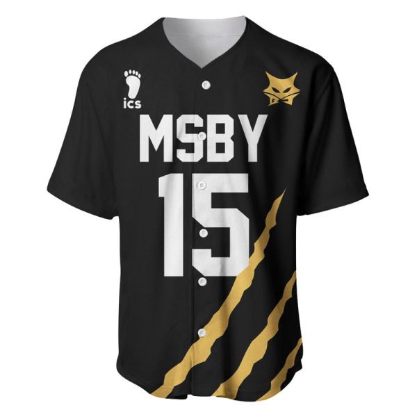 MSBY Kiyoomi Sakusa Baseball Jersey Number 15 Anime For Men and Women Jezsport.com