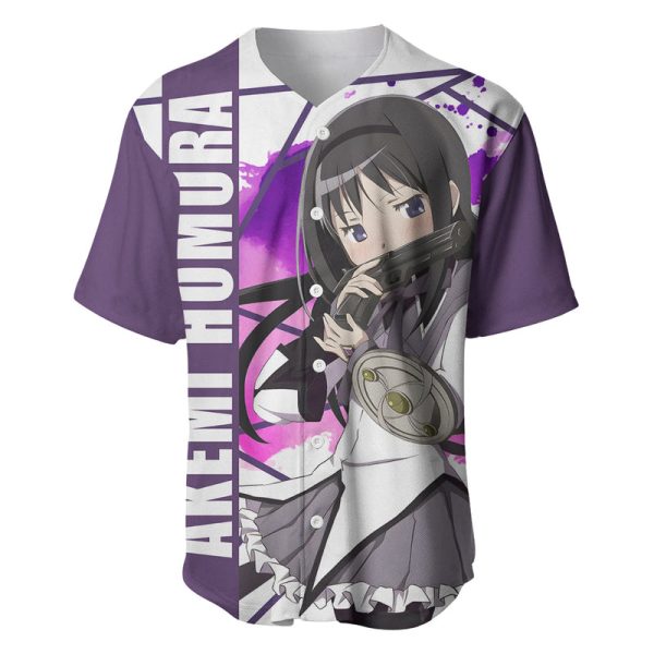 Puella Magi Madoka Magica Baseball Jersey Akemi Homura For Men and Women Jezsport.com