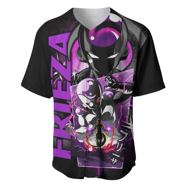 Frieza Dragon Ball Baseball Jersey Anime Mix Text Pattern Abstract Style For Men and Women Jezsport.com