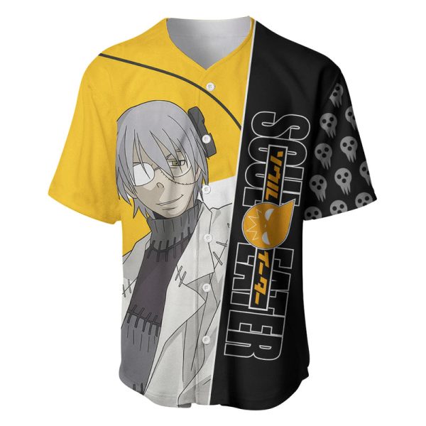 Stein Franken Soul Eater Baseball Jersey Anime Art Mix With Skull Pattern Style For Men and Women Jezsport.com