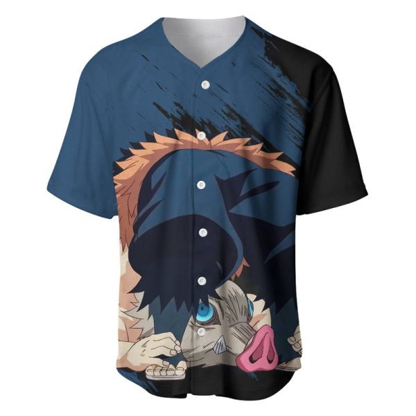 Kimetsu Inosuke Baseball Jersey Demon Slayer For Men and Women Jezsport.com