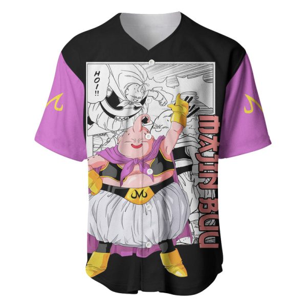 Majin Buu Baseball Jersey Dragon Ball Mix Anime Manga For Men and Women Jezsport.com