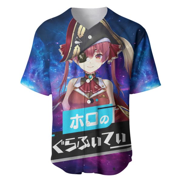 Houshou Marine Holo Live Baseball Jersey Galaxy Style For Men and Women Jezsport.com