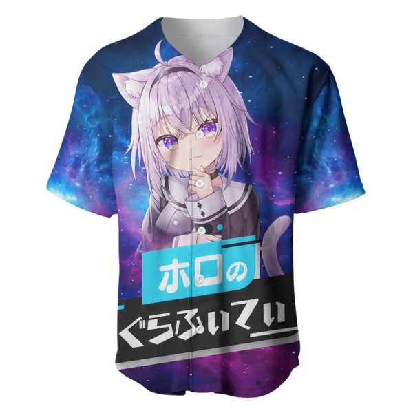 Nekomata Okayu Holo Live Baseball Jersey Galaxy Style For Men and Women Jezsport.com