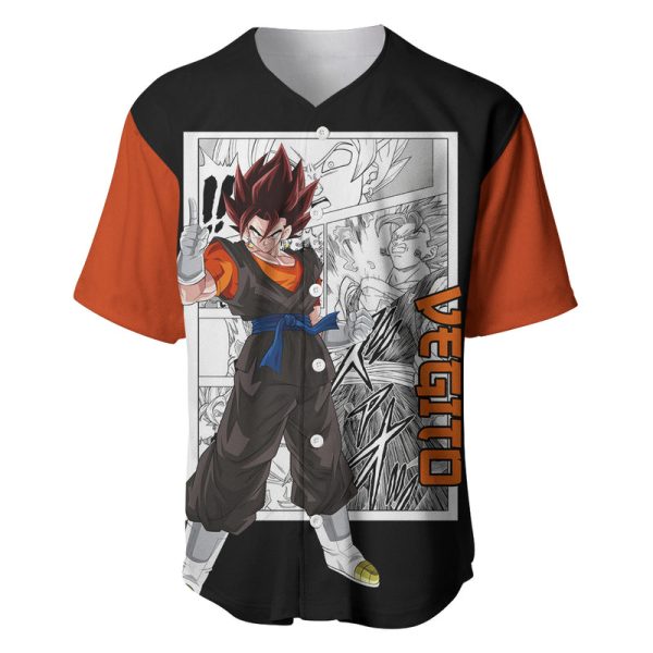 Vegito Baseball Jersey Dragon Ball Mix Anime Manga For Men and Women Jezsport.com