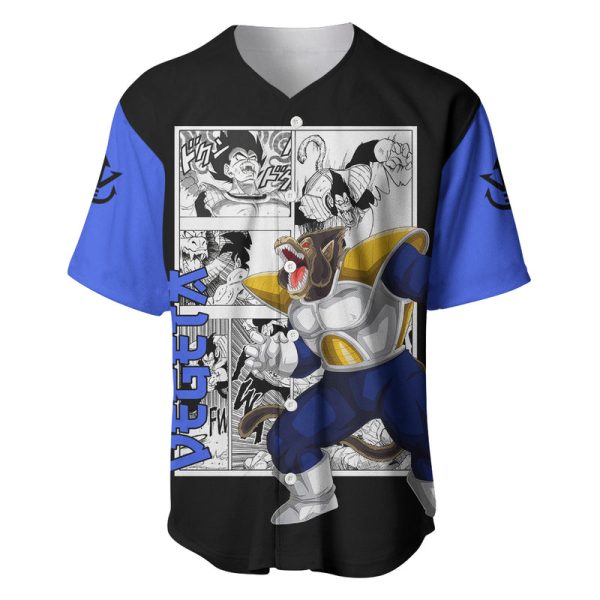 Vegeta Great Ape Baseball Jersey Dragon Ball Mix Anime Manga For Men and Women Jezsport.com