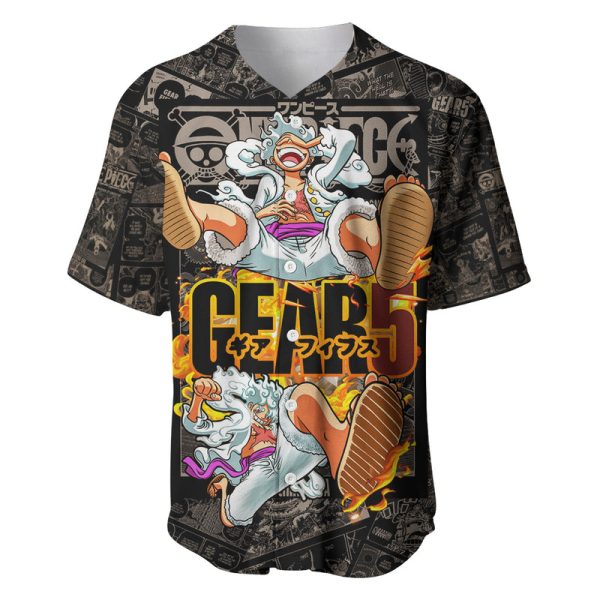 Luffy Gear 5 - One Piece Baseball Jersey Anime Mix Manga Style For Men and Women Jezsport.com