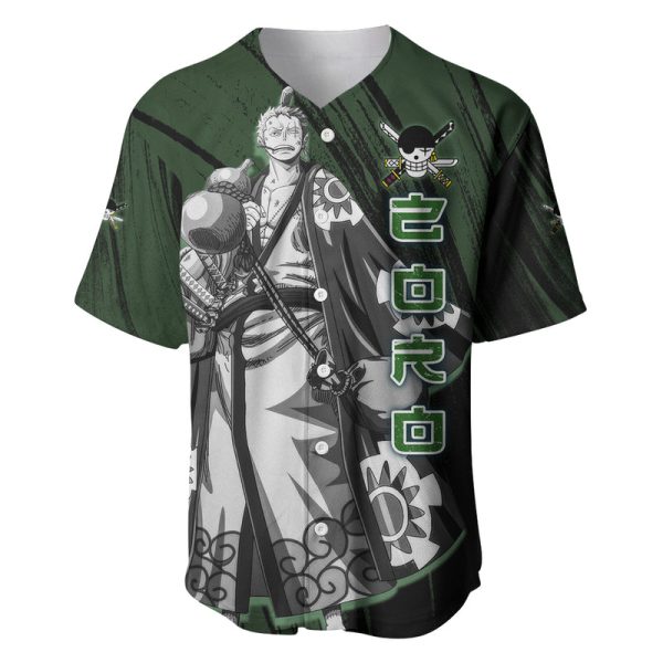 Wano Zoronoa Zoro - One Piece Baseball Jersey Anime Style For Men and Women Jezsport.com