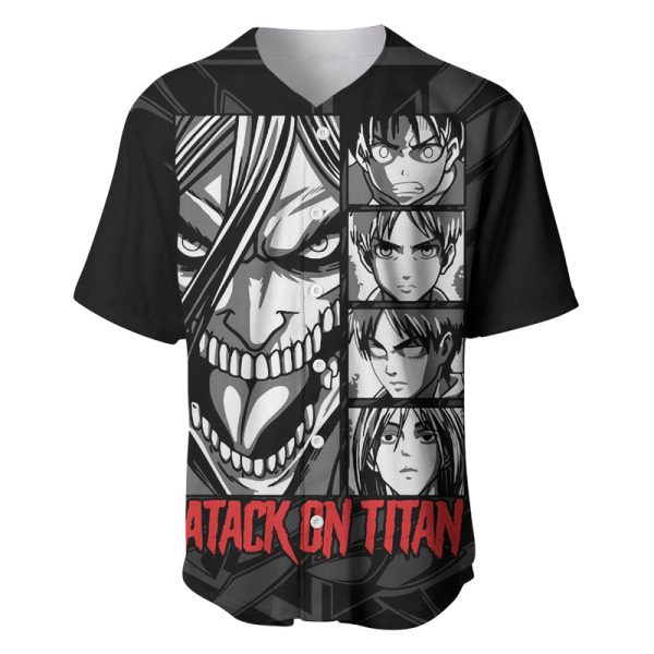 Atack On Titan Character Baseball Jersey Anime Mix Manga Style For Men and Women Jezsport.com