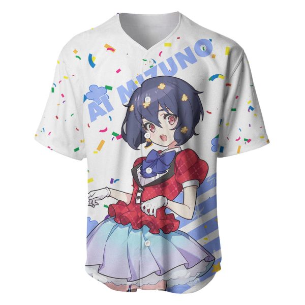 Zombie Land Saga Ai Mizuno Baseball Jersey Anime Style For Men and Women Jezsport.com