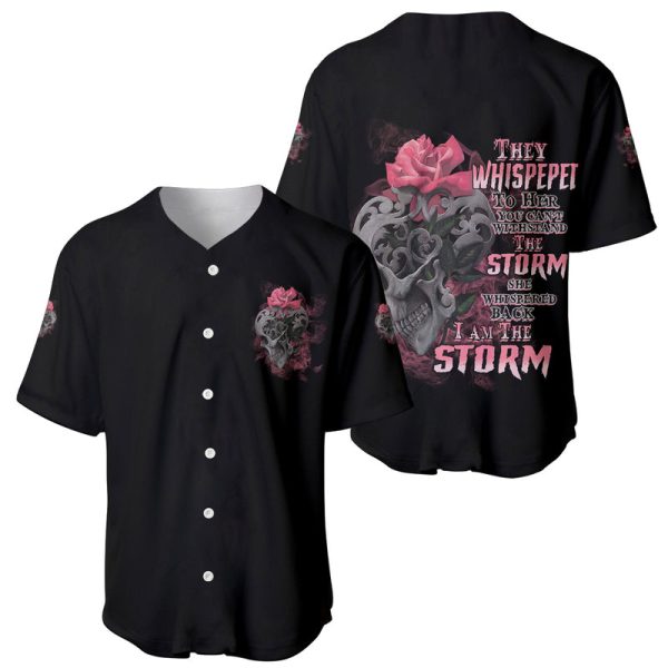 I Am The Storm Tattooed Skull Baseball Jersey For Men and Women Jezsport.com