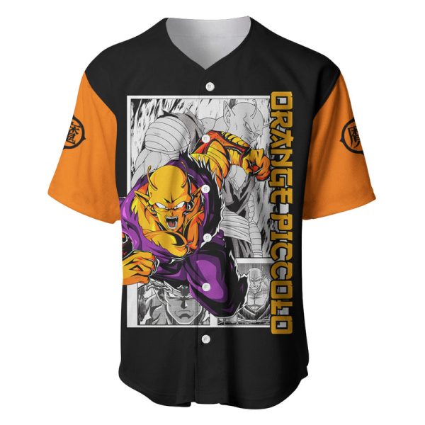 Orange Piccolo Baseball Jersey Dragon Ball Anime Mix Manga For Men and Women Jezsport.com